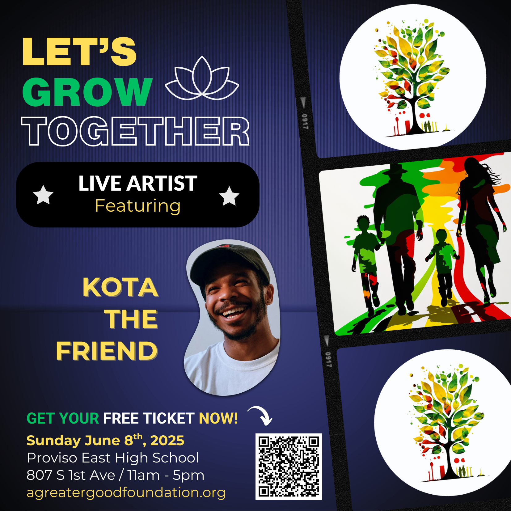 A Greater Good Foundation & YourPassion1st 6th Annual “Lets Grow Together Festival” Flyer